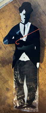 Charlie Chaplin Pendulum Swinging Legs Wall Clock Made in Taiwan in Box Fan Gift